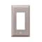 Amerelle Wall Plate, Number of Gangs: 1 Steel, Steel, Brushed Nickel Finish, Gray 163RBN - alternate 1
